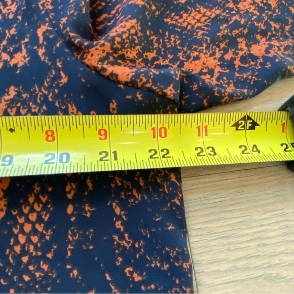 CAbi #101 Women's Border Wrap Snake Skin Print Navy-Rust Blouse - Picture 12 of 15